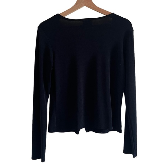 Slinky Vintage Black Floral Button Shape Cardigan - Picture 6 of 6